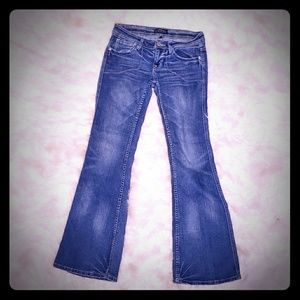 Low rise flare jeans